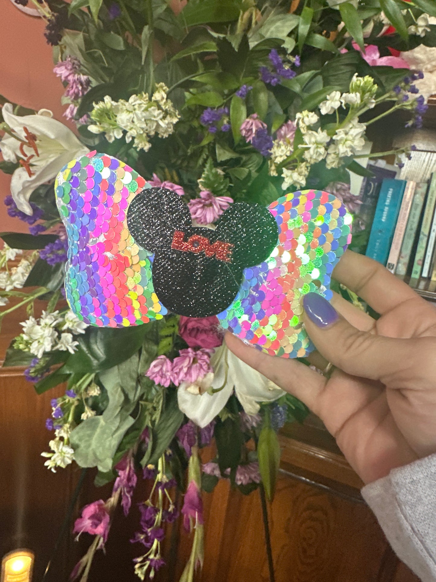 Sequins Mouse Bow