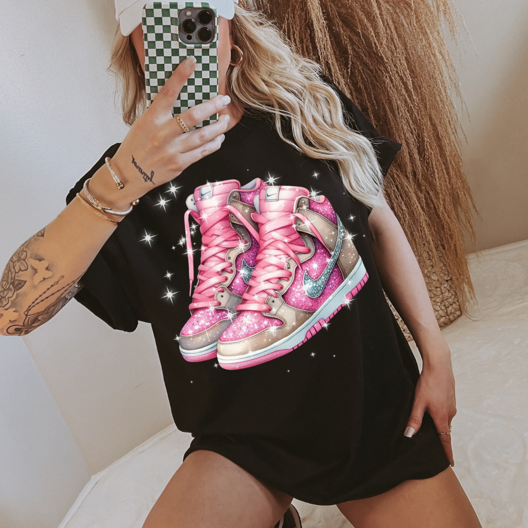 Pink sparkle shoes