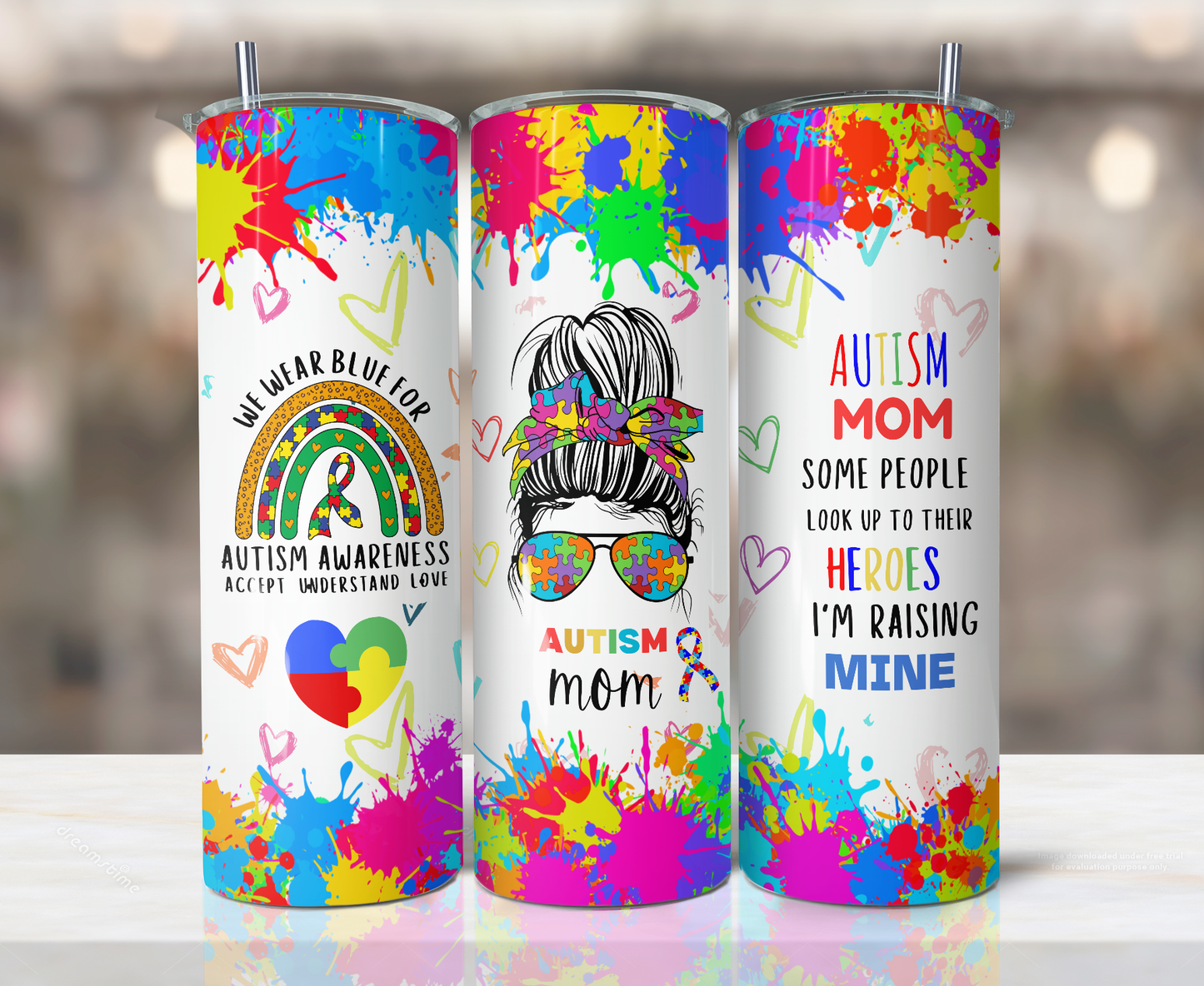 Autism Mom Tumbler Wrap