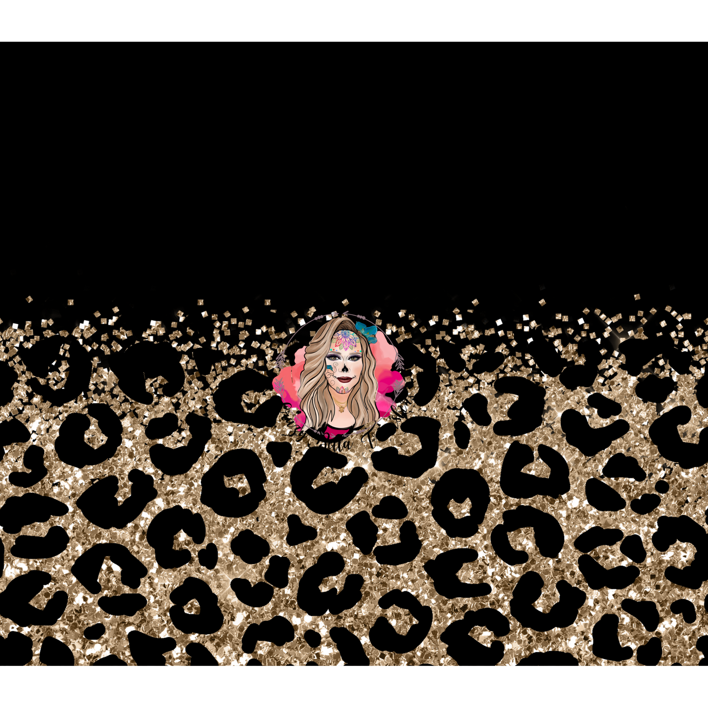 Cheetah and Gold Tumbler Wrap