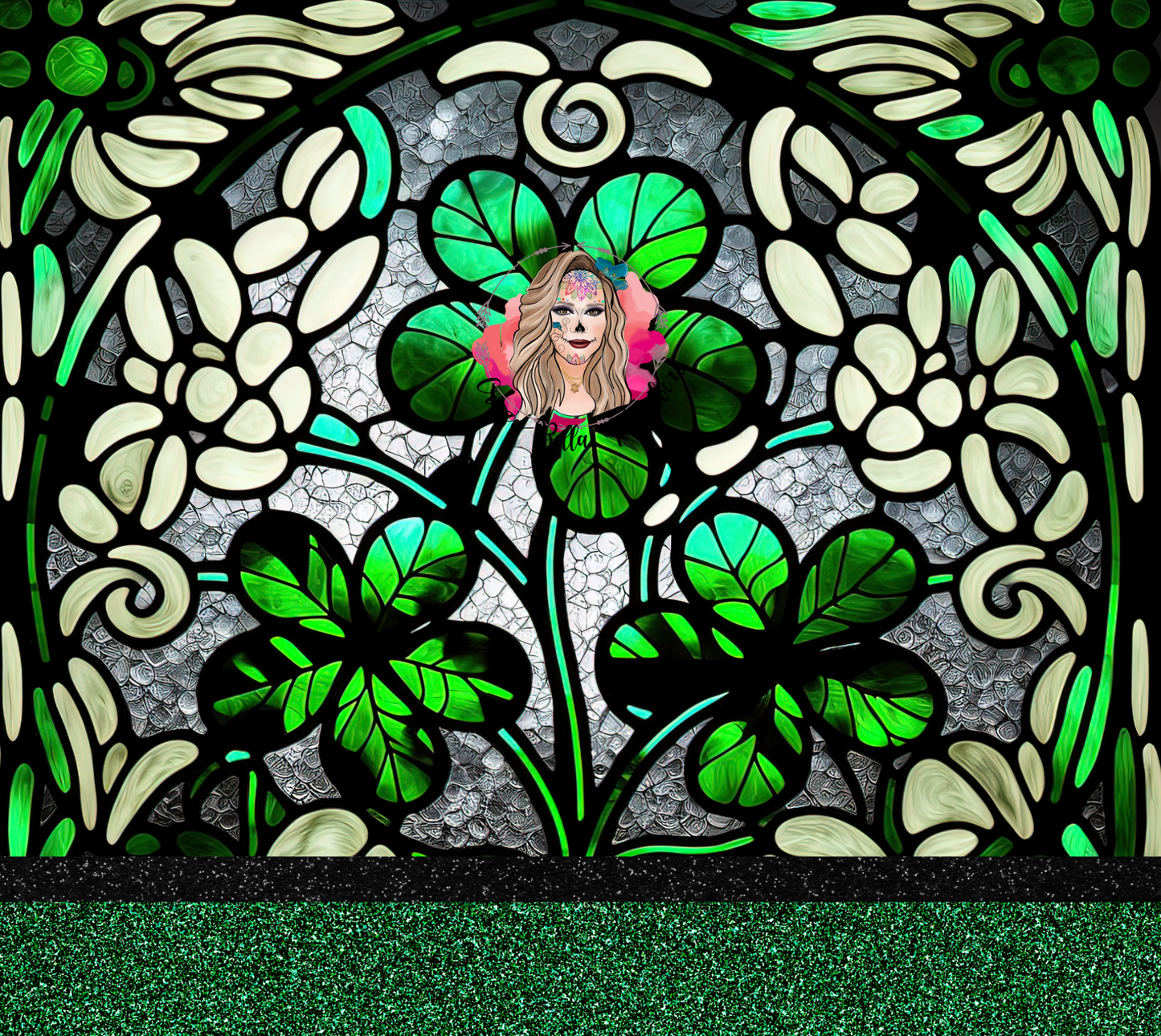 Glass Shamrock Tumbler Wrap
