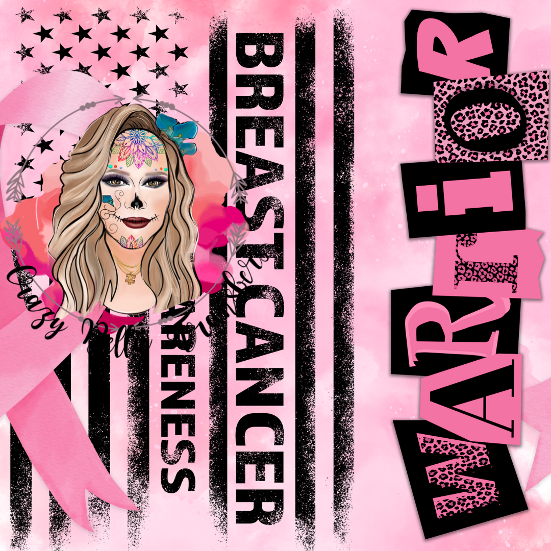 Breast Cancer Warrior Tumbler Wrap