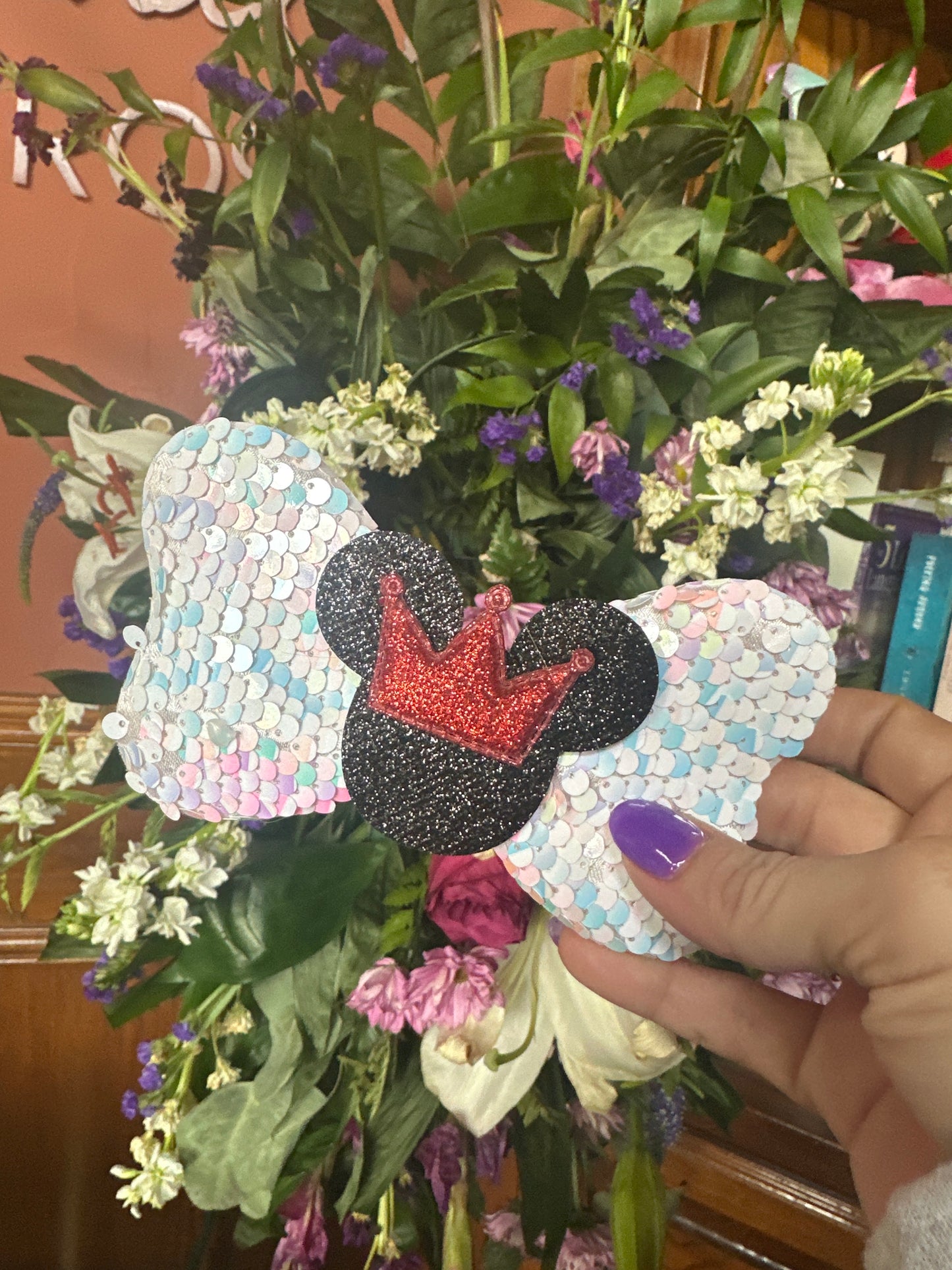 Sequins Mouse Bow