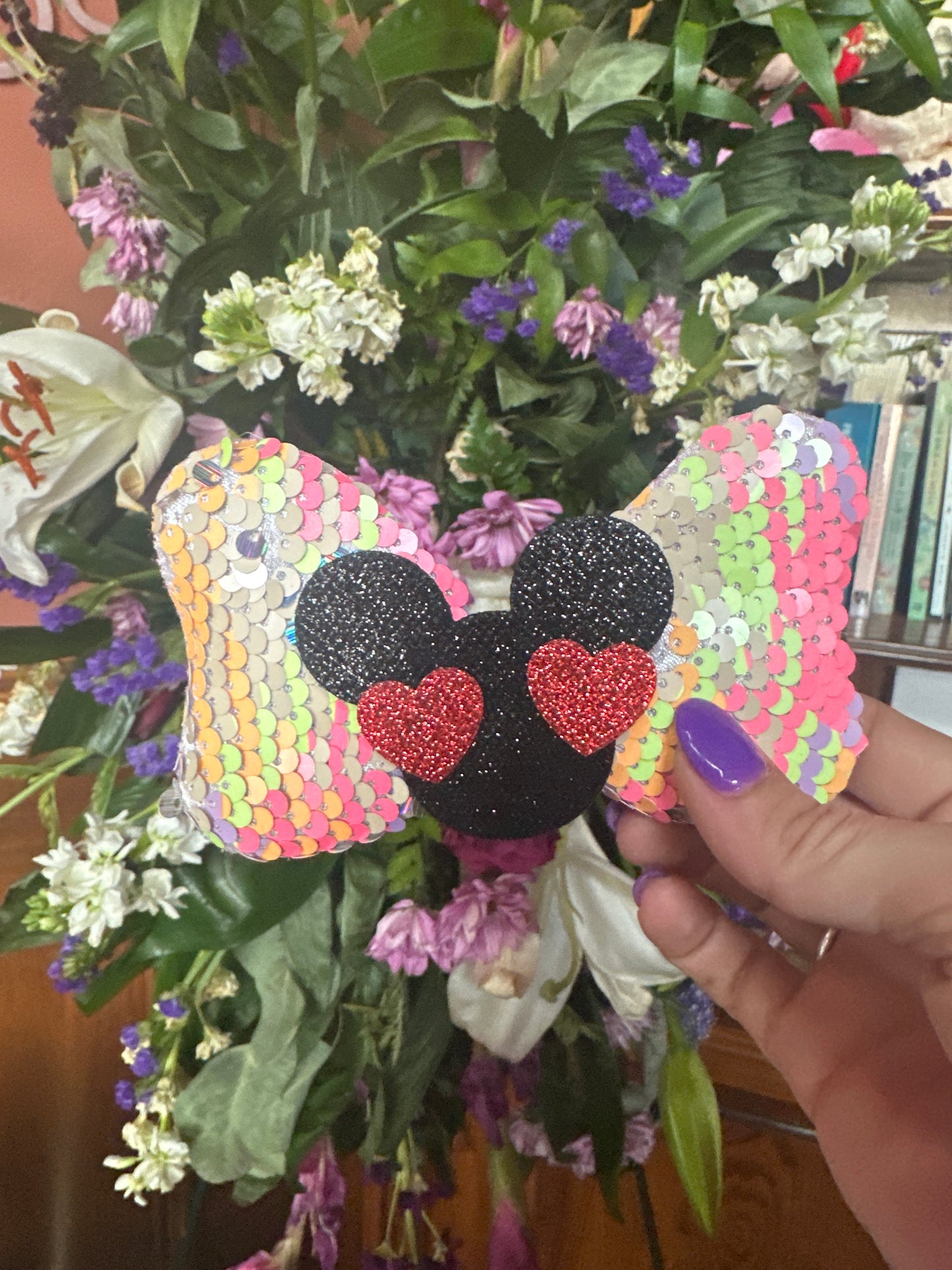 Sequins Mouse Bow