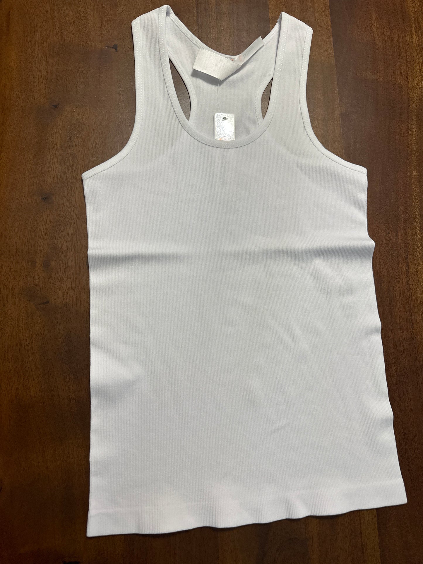 White razor back tank