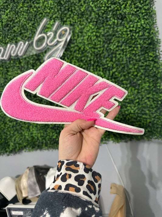 Pink Nike chenille patch