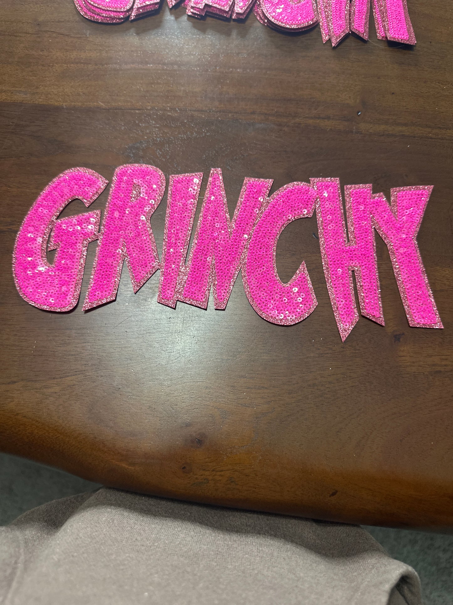 Pink grinchy patch