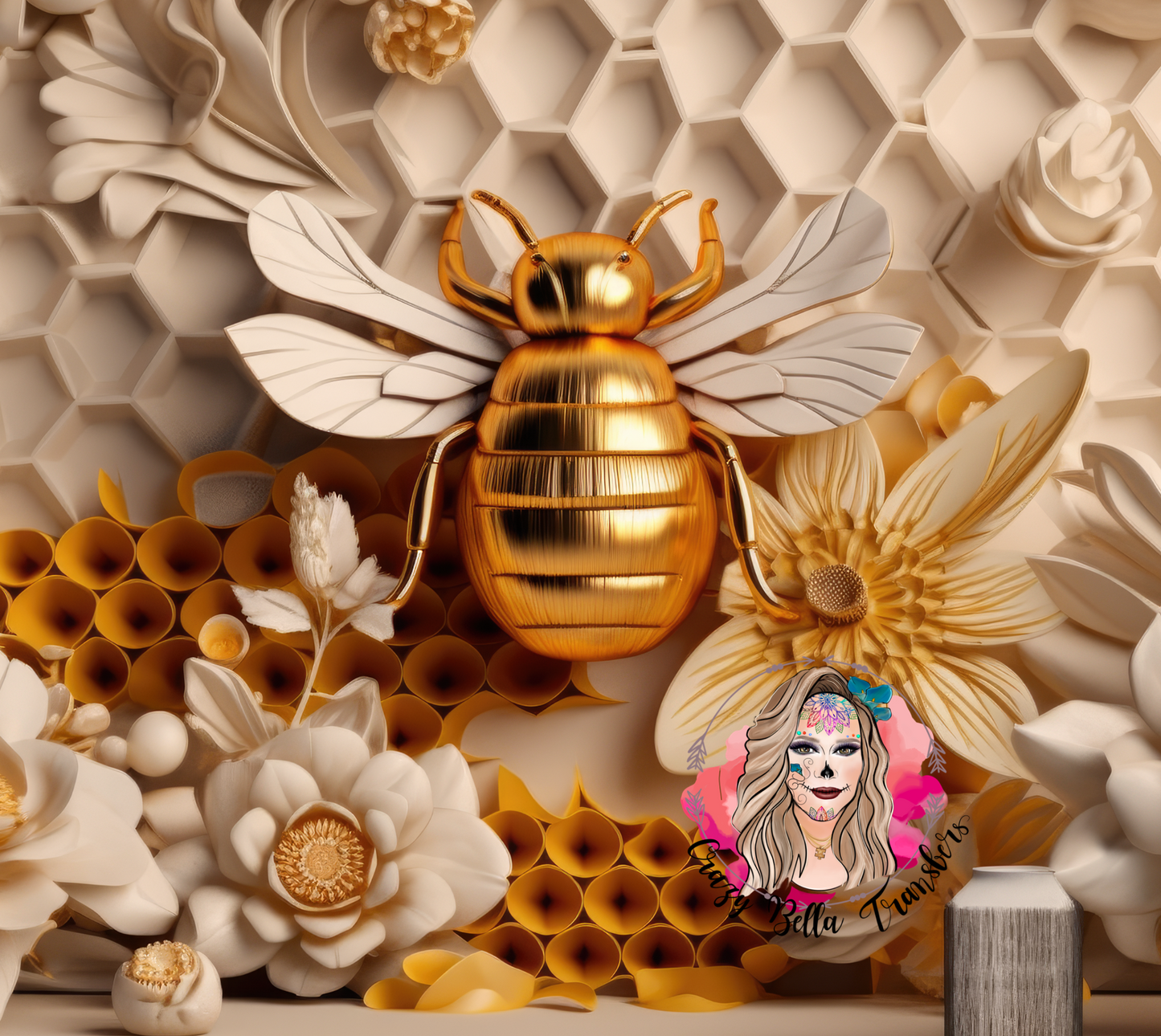 Honeycomb Bee Tumbler Wrap