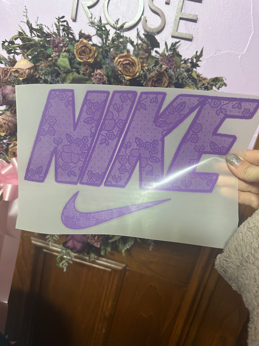 Purple lace check