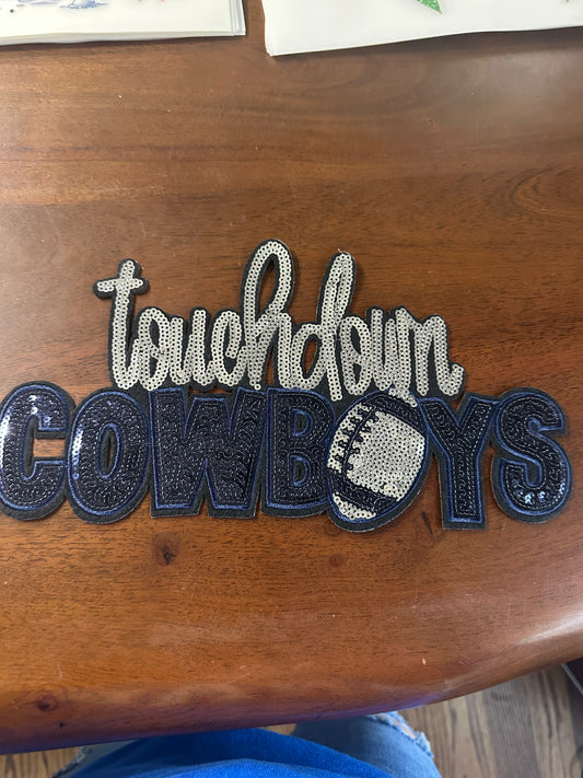 Touchdown cowboys sequins- patch