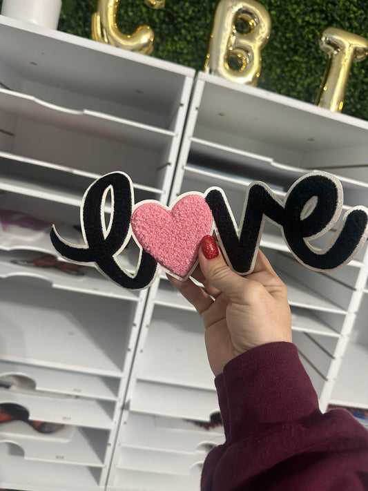 Love- chenille patch