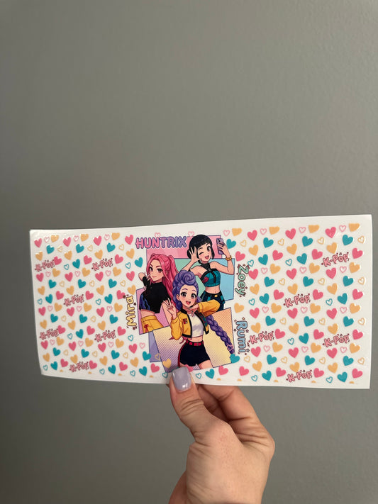 K-POP-16oz glass can wrap