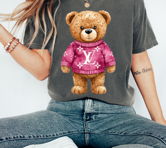 pink designer bear