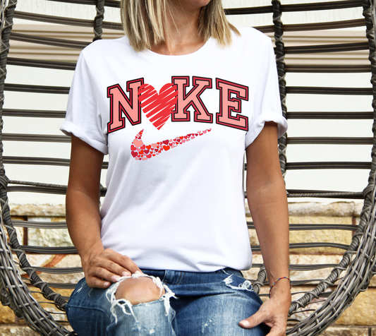 Red and pink heart check