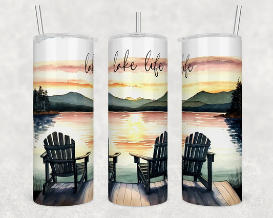 Lake Life Tumbler Wrap